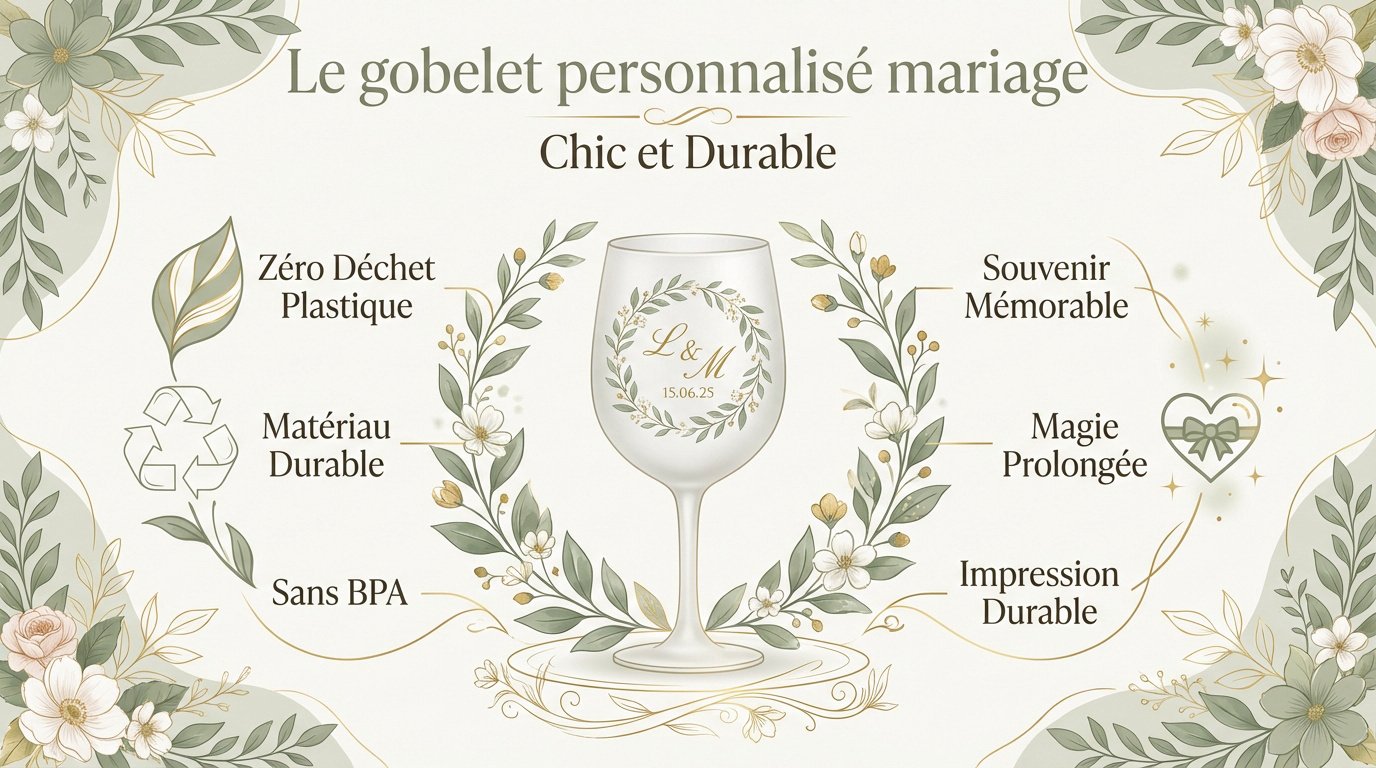 Gobelet personnalisé pour un mariage élégant et durable