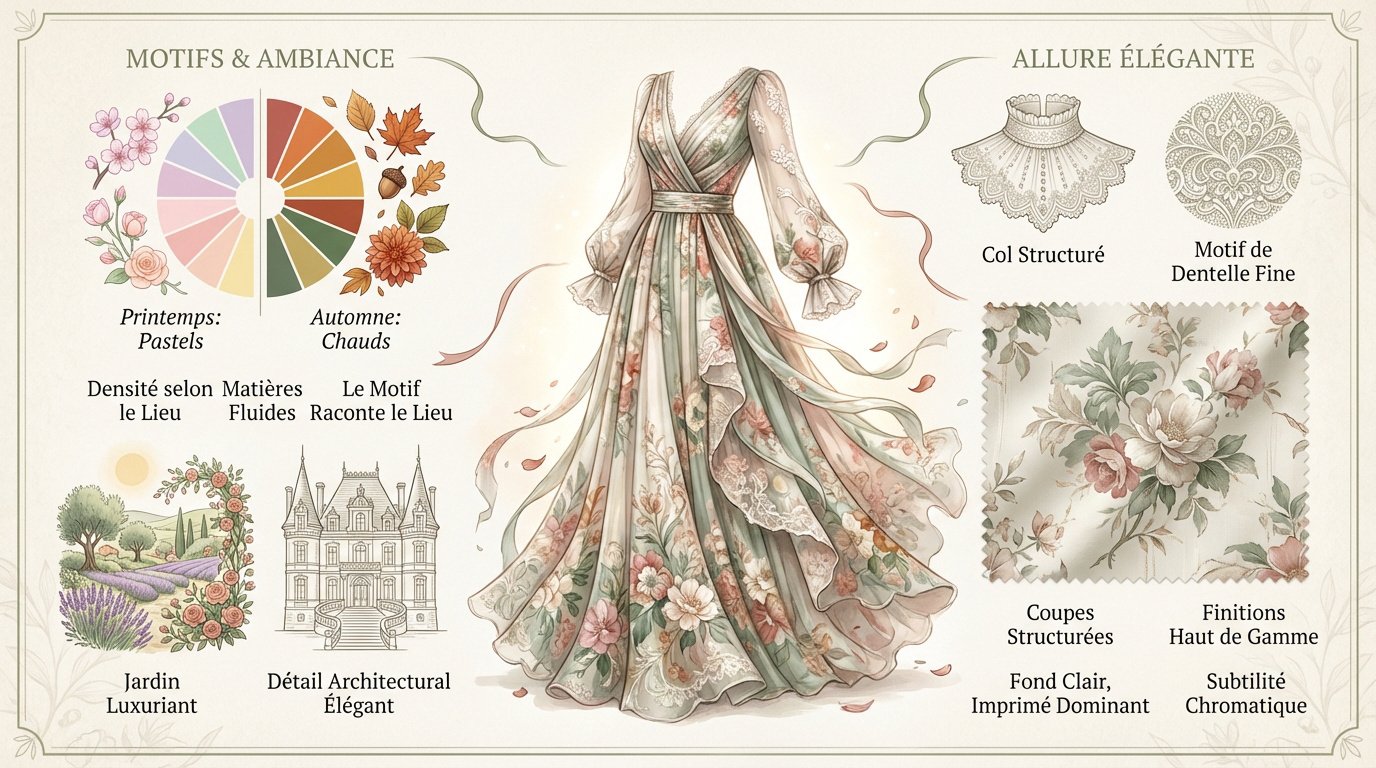 Robe fleurie élégante pour un mariage romantique